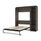 Bestar Orion Full Murphy Bed with Narrow Shelving Unit (79W), Bark Gray & Graphite 116890-000047 - alternate 3